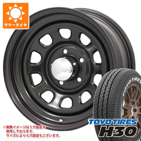 【タイヤ交換対象】ハイエース 200系用 サマータイヤ トーヨー H30 195/80R15 107/105N ホワイトレター デイトナズ 6.5-15 タイヤホイール4本セット