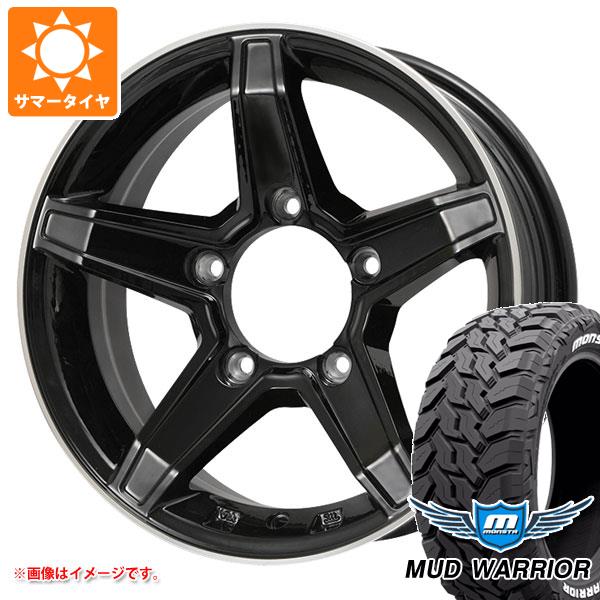 【タイヤ交換対象】5本セット ジムニー JB64W用 2026年製 サマータイヤ モンスタ マッドウォーリアー LT215/70R16 107/105Q ホワイトレター プレミックス エステラ 5.5-16 タイヤホイール5本セット