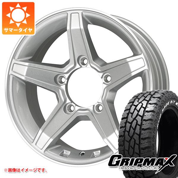 【タイヤ交換対象】ジムニー用 サマータイヤ グリップマックス マッドレイジ R/T MAX LT185/85R16 105/103Q ホワイトレター プレミックス エステラ 5.5-16 タイヤホイール4本セット