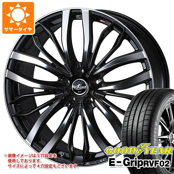 【タイヤ交換対象】サマータイヤ 225/50R18 99V XL グッドイヤー エフィシエントグリップ RVF02 レオニス SC 8.0-18 タイヤホイール4本セット