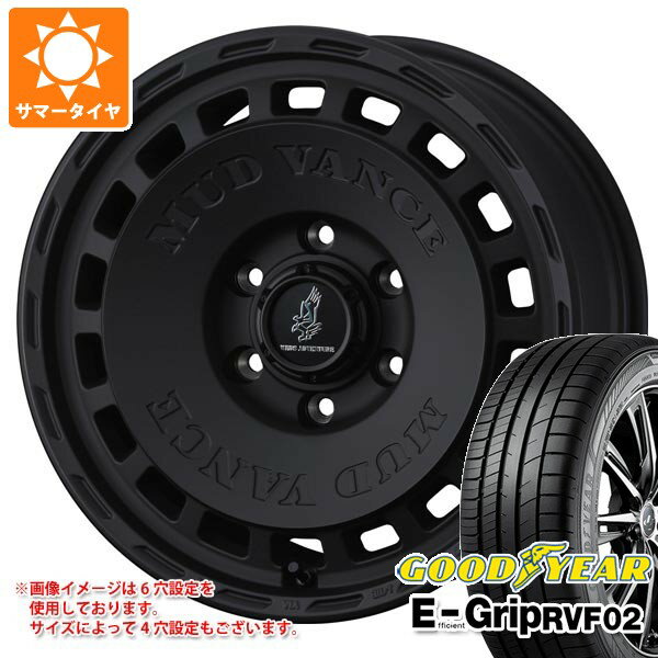 【タイヤ交換対象】スズキ エブリイワゴン DA17W用 サマータイヤ グッドイヤー エフィシエントグリップ RVF02 165/60R15 77H マッドヴァンス DX 4.5-15 タイヤホイール4本セット