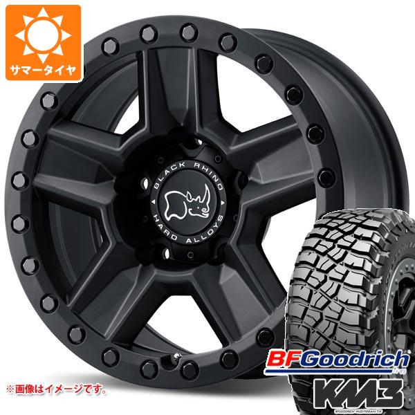 【タイヤ交換対象】5本セット FJクルーザー 10系用 サマータイヤ BFグッドリッチ マッドテレーンT/A KM3 LT265/70R17 121/118Q ブラックライノ ラヴィーン 8.5-17 タイヤホイール5本セット