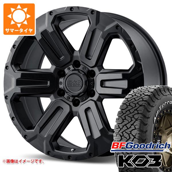 【タイヤ交換対象】5本セット FJクルーザー 10系用 サマータイヤ BFグッドリッチ オールテレーンT/A KO3 LT265/70R17 118/115S ホワイトレター ブラックライノ ワナカ 8.5-17 タイヤホイール5本セット