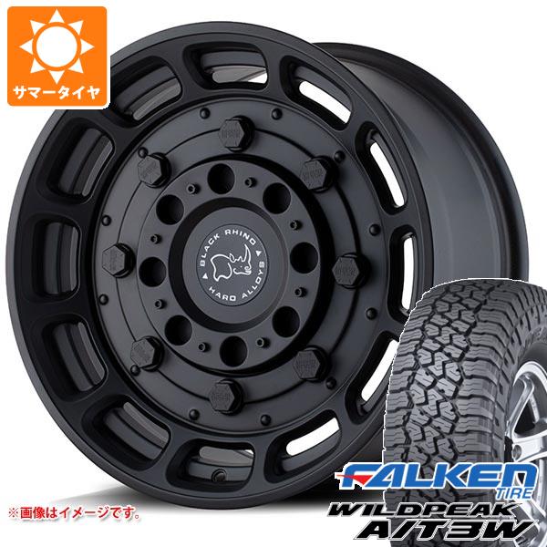 【タイヤ交換対象】5本セット FJクルーザー 10系用 サマータイヤ ファルケン ワイルドピーク A/T3W LT285/70R17 116Q ブラックライノ ウォートホッグ 8.5-17 タイヤホイール5本セット