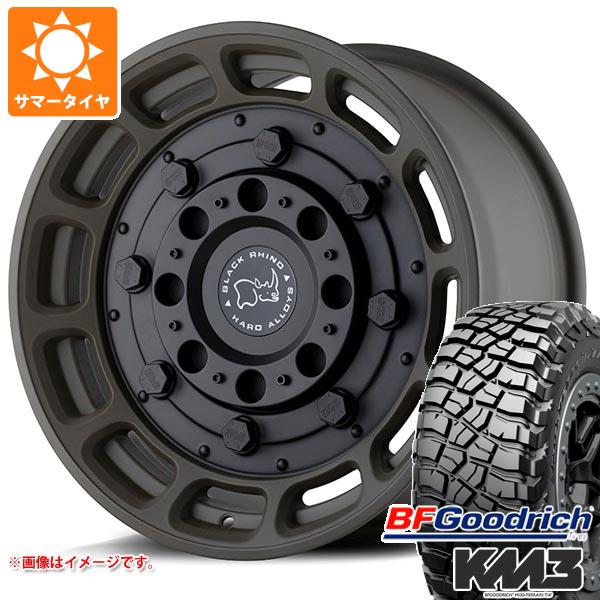 【タイヤ交換対象】ハイラックス 120系用 サマータイヤ BFグッドリッチ マッドテレーンT/A KM3 LT265/70R17 121/118Q ブラックライノ ウォートホッグ 8.5-17 タイヤホイール4本セット