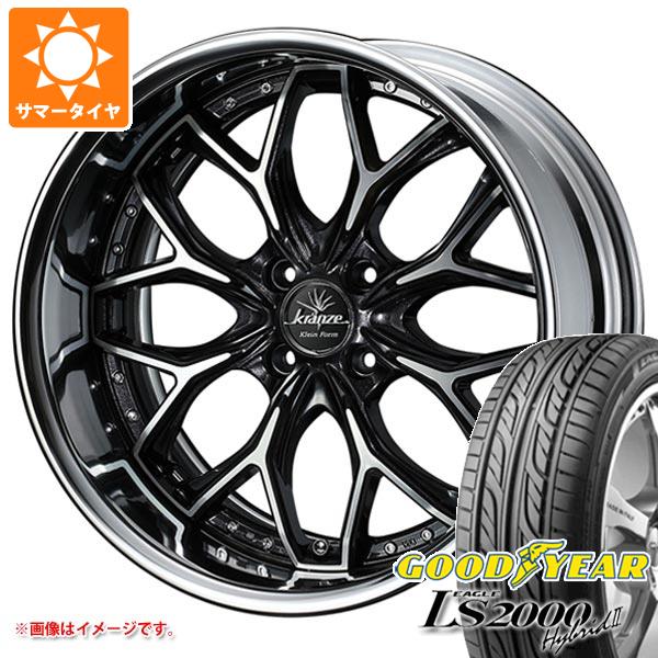 【タイヤ交換対象】サマータイヤ 195/40R17 81W グッドイヤー イーグル LS2000 ハイブリッド2 クレンツェ エヴィータ クラインフォルム 軽・コンパクトカー用 6.5-17 タイヤホイール4本セット