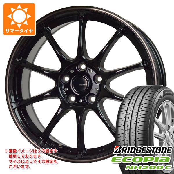 【タイヤ交換対象】サマータイヤ 165/60R14 75H ブリヂストン エコピア NH200C ジースピード P-07 4.5-14 タイヤホイール4本セット