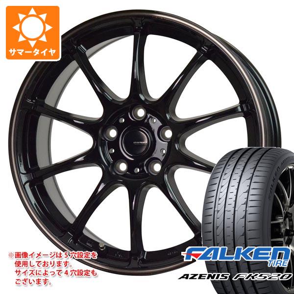 【タイヤ交換対象】サマータイヤ 225/55R18 102W XL ファルケン アゼニス FK520L ジースピード P-07 7.5-18 タイヤホイール4本セット