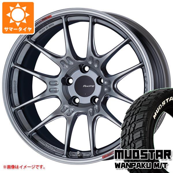 【タイヤ交換対象】サマータイヤ 225/60R18 100T マッドスター ワンパク M/T ホワイトレター エンケイ レーシング GTC02 7.5-18 タイヤホイール4本セット