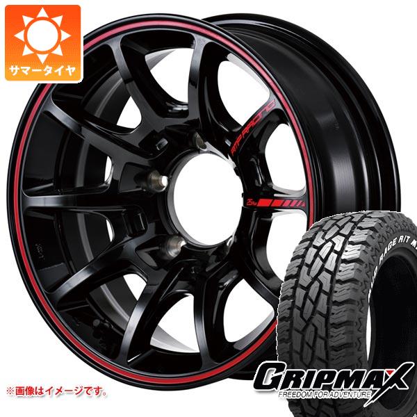 【タイヤ交換対象】5本セット スズキ ジムニー用 サマータイヤ グリップマックス マッドレイジ R/T MAX LT185/85R16 105/103Q ホワイトレター MID レーシング R25 プラス 5.5-16 タイヤホイール5本セット