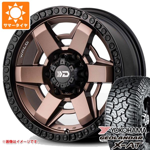 【タイヤ交換対象】FJクルーザー 10系用 サマータイヤ ヨコハマ ジオランダー X-AT G016 LT285/70R17 121/118Q ブラックレター ヴァルド デザートライン DS001 8.0-17 タイヤホイール4本セット