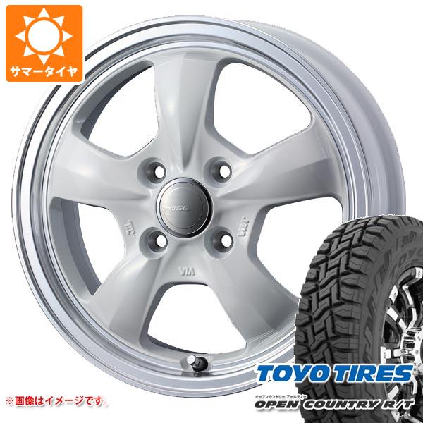 【タイヤ交換対象】キャリイ DA16T用 2025年製 サマータイヤ トーヨー オープンカントリー R/T 165/80R14 97/95N ホワイトレター グラフト 5S 4.5-14 タイヤホイール4本セット