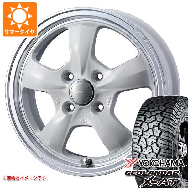 【タイヤ交換対象】サマータイヤ 155/65R14 78/75Q ヨコハマ ジオランダー X-AT G016 ブラックレター G016A グラフト 5S 4.5-14 タイヤホイール4本セット