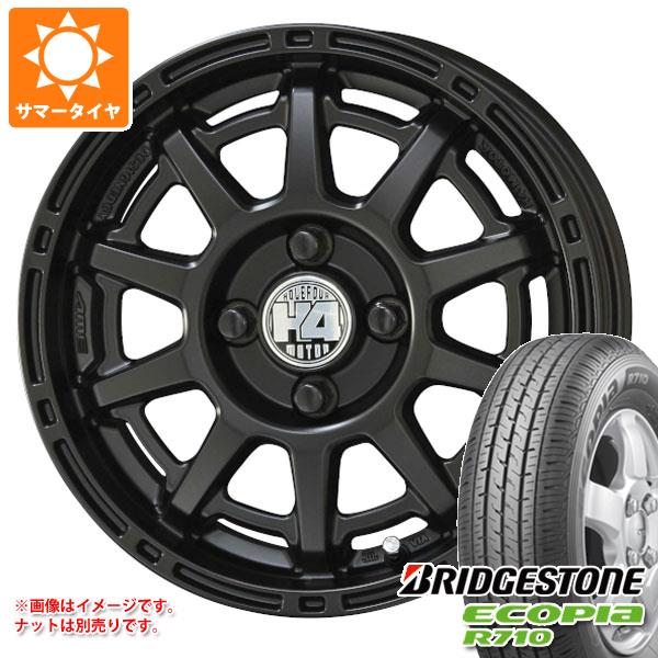 【タイヤ交換対象】キャリイ DA16T用 サマータイヤ ブリヂストン エコピア R710 165/80R14 91/90N (165R14 6PR相当) H4モーター X1 4.5-14 タイヤホイール4本セット
