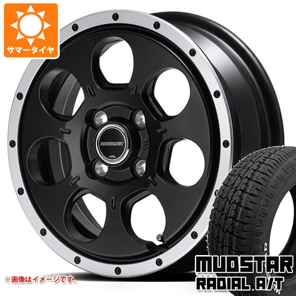 【タイヤ交換対象】キャリイ DA16T用 サマータイヤ マッドスター ラジアル A/T 165/65R14 79S ホワイトレター ロードマックス WO-7 4.5-14 タイヤホイール4本セット