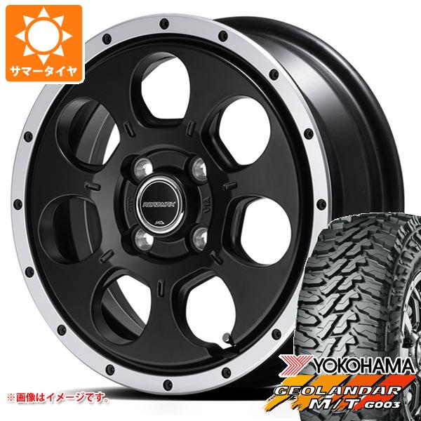 【タイヤ交換対象】キャリイ DA16T用 サマータイヤ ヨコハマ ジオランダー M/T G003 145/80R12 80/78N LT ロードマックス WO-7 4.0-12 タイヤホイール4本セット