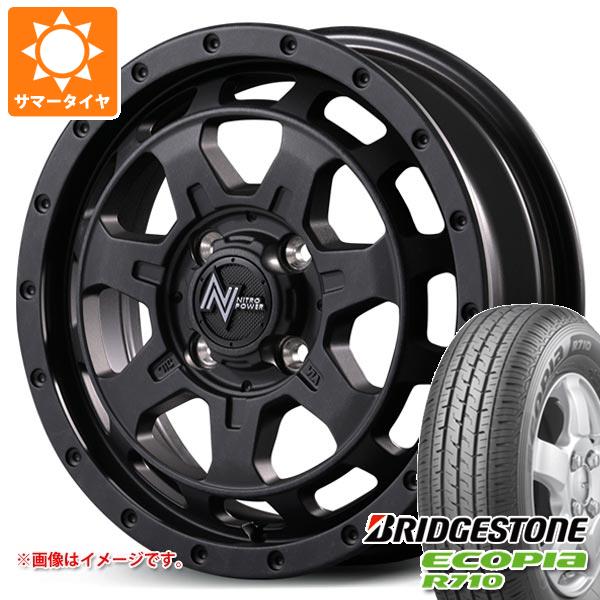 【タイヤ交換対象】スズキ キャリイ DA16T用 サマータイヤ ブリヂストン エコピア R710 165/80R14 91/90N (165R14 6PR相当) ナイトロパワー M7 ファランクス 4.5-14 タイヤホイール4本セット