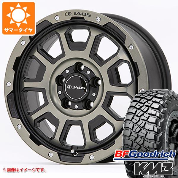 【タイヤ交換対象】ジープ ラングラー JK/JL系用 サマータイヤ BFグッドリッチ マッドテレーンT/A KM3 35x12.50R17LT 121Q ジャオス アダマス BL5 タイヤホイール4本セット