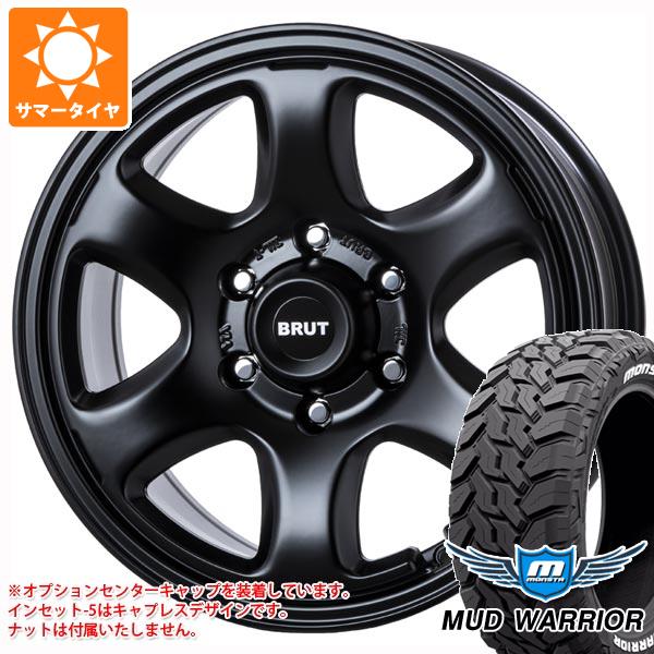 【タイヤ交換対象】サマータイヤ 265/70R17 121/118Q モンスタ マッドウォーリアー ホワイトレター ブルート BR-44 7.5-17 タイヤホイール4本セット