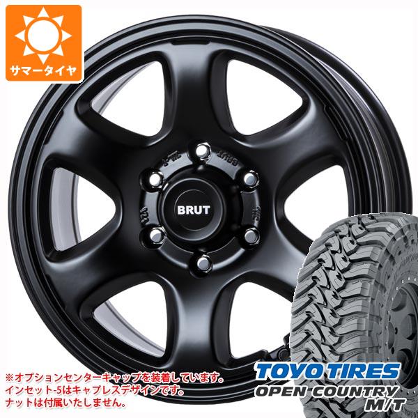 【タイヤ交換対象】サマータイヤ 255/85R16 123/120P トーヨー オープンカントリー M/T ブラックレター ブルート BR-44 6.5-16 タイヤホイール4本セット