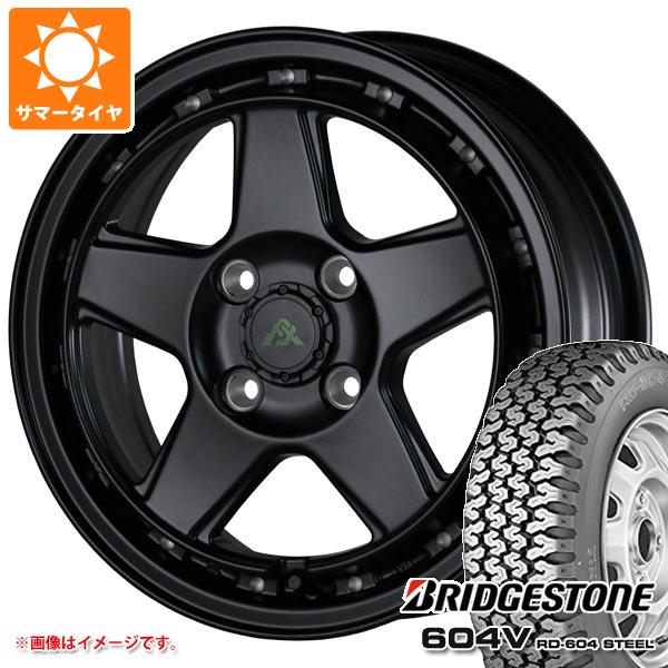 【タイヤ交換対象】キャリイ DA16T用 サマータイヤ ブリヂストン 604V RD-604 スチール 155R12 6PR (155/80R12 83/81N相当) ドゥオール フェニーチェ クロス XC5 4.0-12 タイヤホイール4本セット