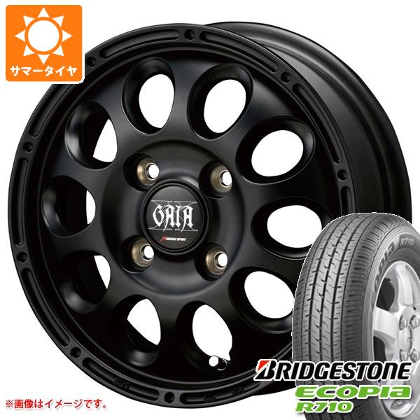 【タイヤ交換対象】キャリイ DA16T用 サマータイヤ ブリヂストン エコピア R710 145/80R12 80/78N (145R12 6PR相当) ガイア クロス 3.5-12 タイヤホイール4本セット