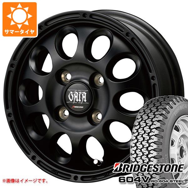 【タイヤ交換対象】エブリイバン DA17V用 サマータイヤ ブリヂストン 604V RD-604 スチール 155R12 6PR (155/80R12 83/81N相当) ガイア クロス 3.5-12 タイヤホイール4本セット