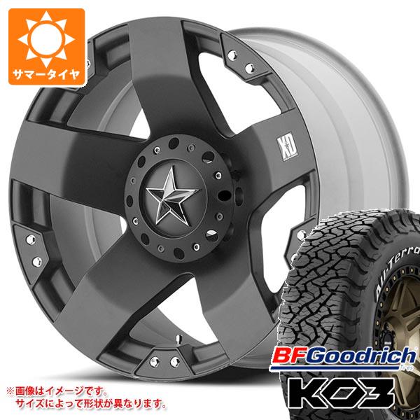 【タイヤ交換対象】5本セット ジープ ラングラー JK/JL系用 サマータイヤ BFグッドリッチ オールテレーンT/A KO3 LT295/70R17 128/125S ホワイトレター KMC XD775 ロックスター タイヤホイール5本セット