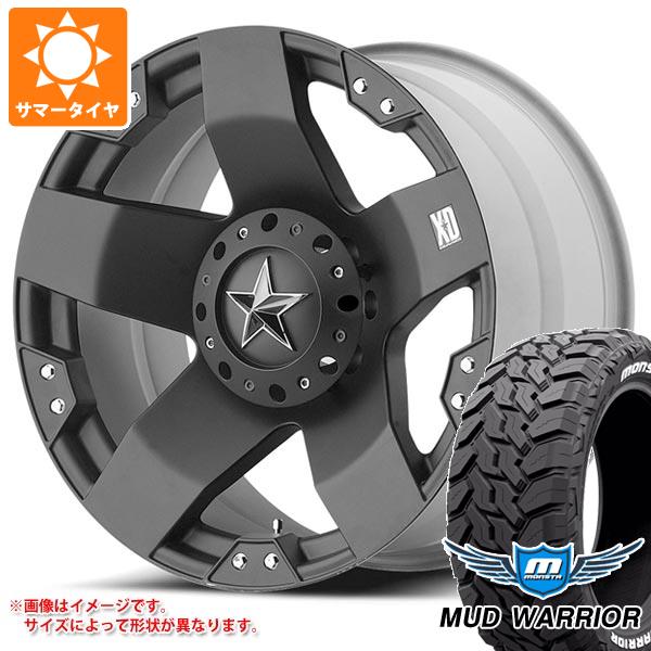 【タイヤ交換対象】ジープ ラングラー JK/JL系用 サマータイヤ モンスタ マッドウォーリアー LT265/70R17 121/118Q ホワイトレター KMC XD775 ロックスター タイヤホイール4本セット