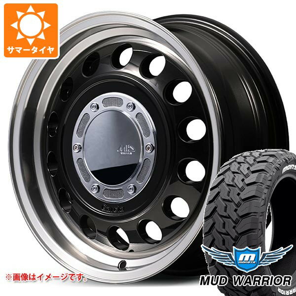 【タイヤ交換対象】トヨタ ハイエース 200系用 サマータイヤ モンスタ マッドウォーリアー LT215/70R16 107/105Q ホワイトレター ガルシア シスコ タイプ2 6.5-16 タイヤホイール4本セット