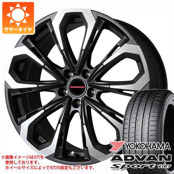 【タイヤ交換対象】ボルボ S90/V90 PB/PD系用 サマータイヤ ヨコハマ アドバンスポーツV107 255/40ZR19 (100Y) XL レイシーン プラバ 5X タイヤホイール4本セット