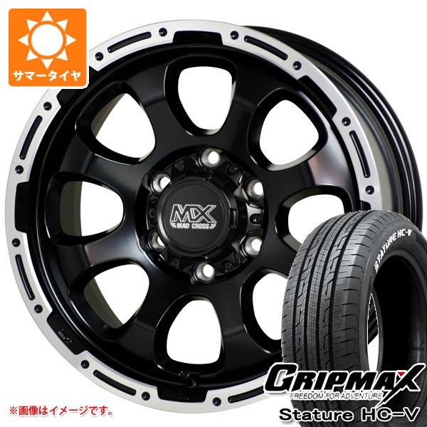 NV350キャラバン E26用 サマータイヤ グリップマックス スタチャー HC-V 215/65R16C 109/107S ホワイトレター マッドクロスグレイス 6.5-16 タイヤホイール4本セット