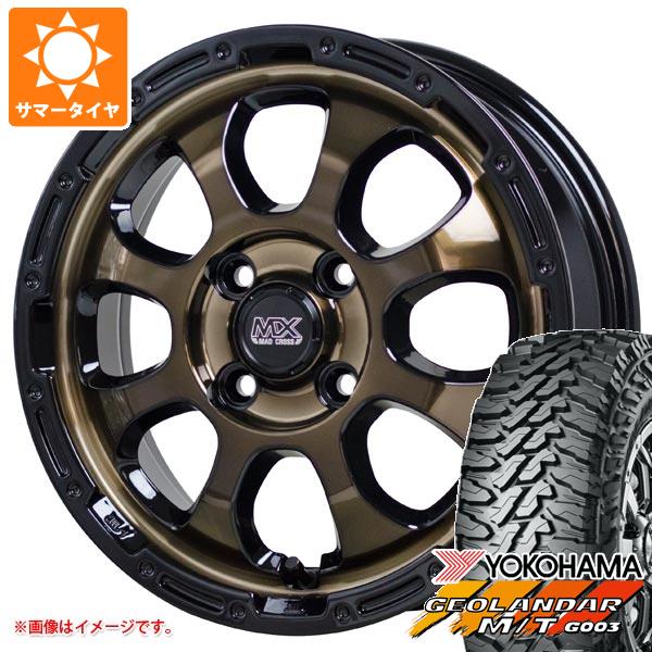 【タイヤ交換対象】キャリイ DA16T用 サマータイヤ ヨコハマ ジオランダー M/T G003 145/80R12 80/78N LT マッドクロスグレイス 4.0-12 タイヤホイール4本セット