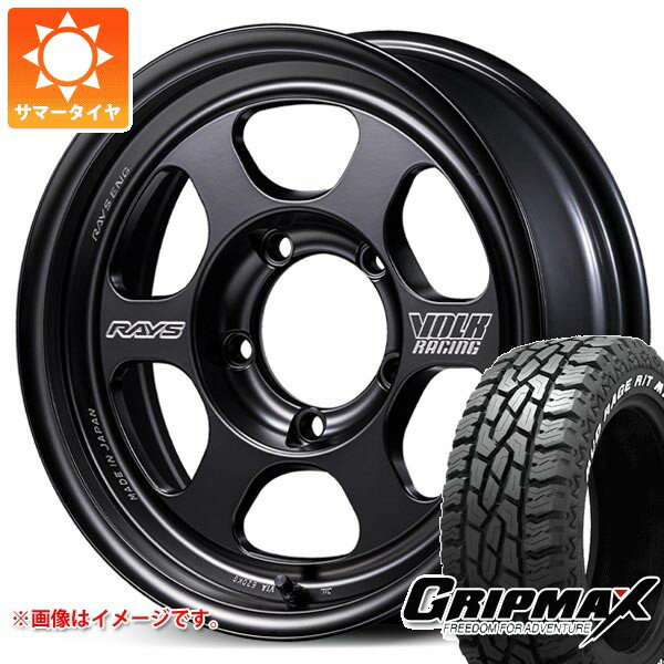 【タイヤ交換対象】スズキ ジムニー用 サマータイヤ グリップマックス マッドレイジ R/T MAX LT185/85R16 105/103Q ホワイトレター レイズ ボルクレーシング TE37XT for J ブラックシャドー 5.5-16 タイヤホイール4本セット