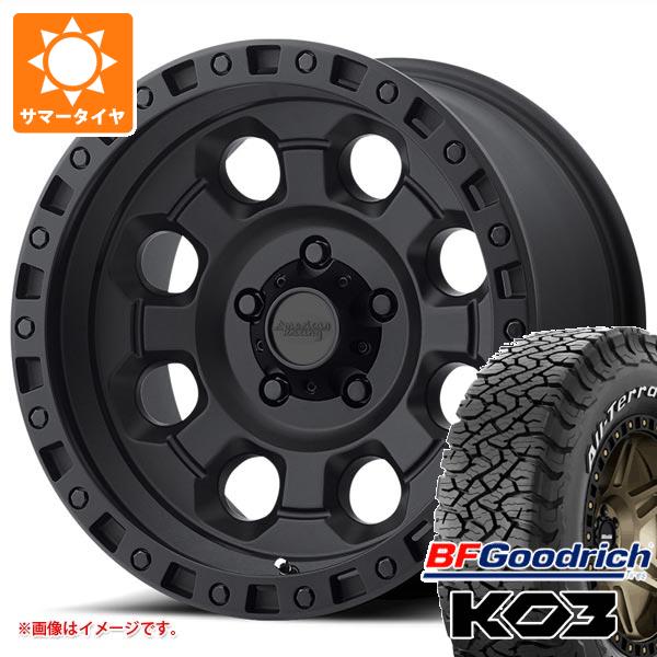 【タイヤ交換対象】ジープ ラングラー JK/JL系用 サマータイヤ BFグッドリッチ オールテレーンT/A KO3 LT265/65R18 117/114S ホワイトレター アメリカンレーシング AR201 タイヤホイール4本セット