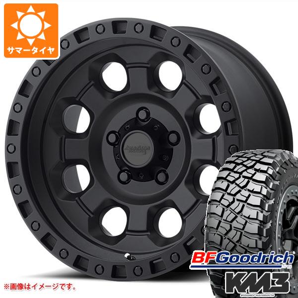 【タイヤ交換対象】ジープ ラングラー JK/JL系用 サマータイヤ BFグッドリッチ マッドテレーンT/A KM3 35x12.50R18LT 123Q アメリカンレーシング AR201 タイヤホイール4本セット