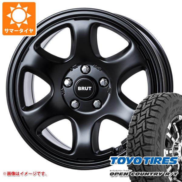 【タイヤ交換対象】エクリプスクロス GK系用 サマータイヤ トーヨー オープンカントリー R/T 225/65R17 102Q ブラックレター ブルート BR-44 7.5-17 タイヤホイール4本セット