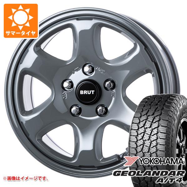 【タイヤ交換対象】CX-5 KE/KF系用 サマータイヤ ヨコハマ ジオランダー A/T4 G018 LT225/65R17 107/103S ブラックレター ブルート BR-44 7.5-17 タイヤホイール4本セット