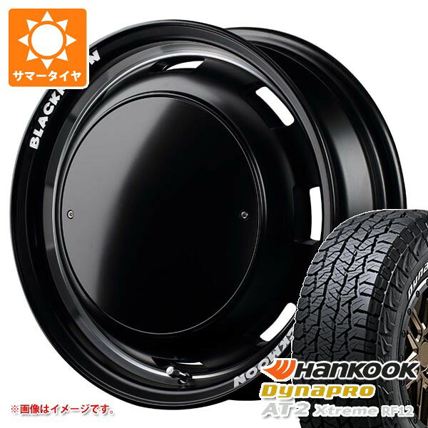 【タイヤ交換対象】スズキ ジムニーノマド JC74W用 サマータイヤ ハンコック ダイナプロAT2 エクストリーム RF12 235/70R16 109T XL ホワイトレター ガルシア シスコ ブラックムーンエディション 6.0-16 タイヤホイール4本セット