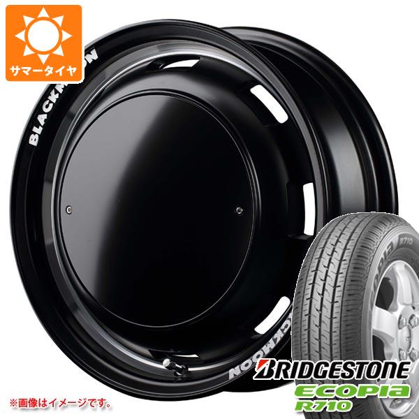 【タイヤ交換対象】キャリイ DA16T用 2025年製 サマータイヤ ブリヂストン エコピア R710 165/80R14 97/95N (165R14 8PR相当) ガルシア シスコ ブラックムーンエディション 4.5-14 タイヤホイール4本セット