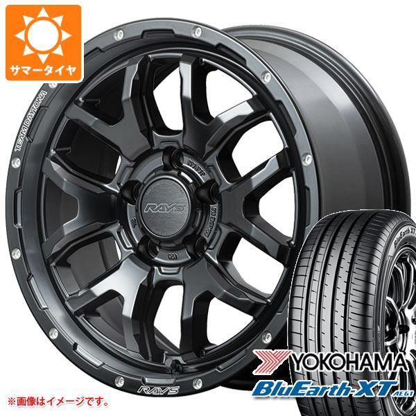 【タイヤ交換対象】エクリプスクロス GK系用 サマータイヤ ヨコハマ ブルーアースXT AE61 225/65R17 106V XL レイズ デイトナ F6 ブースト 7.0-17 タイヤホイール4本セット