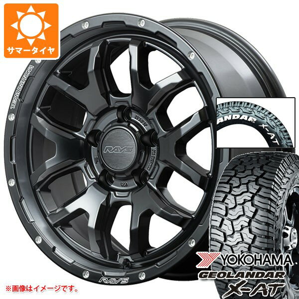 【タイヤ交換対象】ミツビシ エクリプスクロス GK系用 サマータイヤ ヨコハマ ジオランダー X-AT G016 225/70R16 103S ホワイトレター レイズ デイトナ F6 ブースト 7.0-16 タイヤホイール4本セット