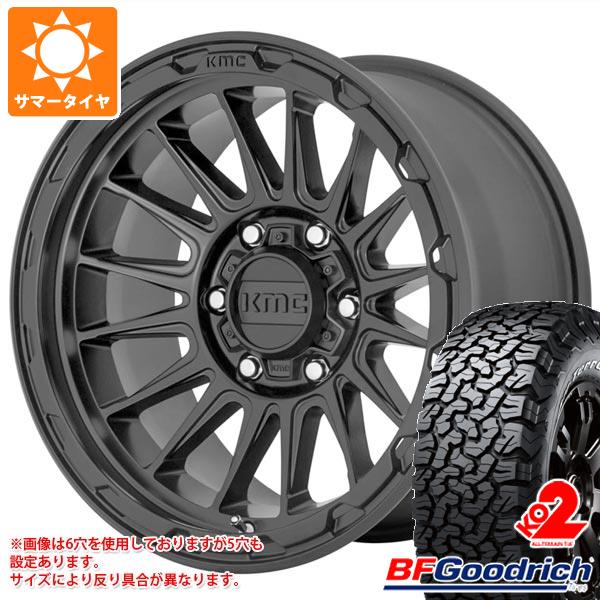 【タイヤ交換対象】5本セット ジープ ラングラー JK/JL系用 サマータイヤ BFグッドリッチ オールテレーンT/A KO2 33x12.50R17LT 120S ブラックレター KMC KM542 インパクト タイヤホイール5本セット