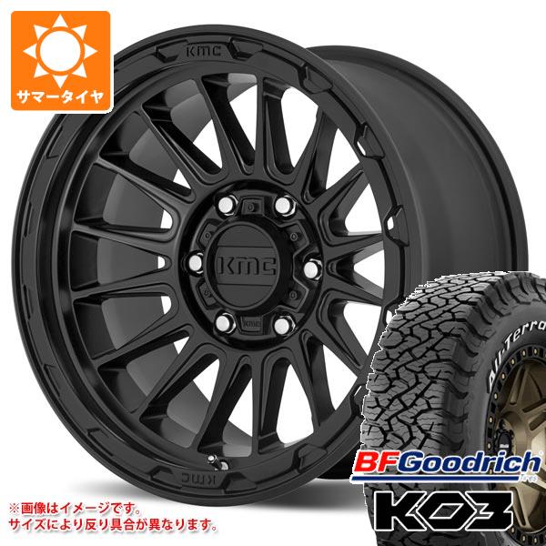 【タイヤ交換対象】ジープ ラングラー JK/JL系用 サマータイヤ BFグッドリッチ オールテレーンT/A KO3 LT285/70R17 121/118S ホワイトレター KMC KM542 インパクト タイヤホイール4本セット