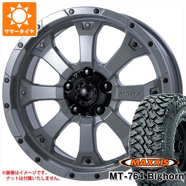 【タイヤ交換対象】サマータイヤ 225/75R16 10PR マキシス MT-764 ビッグホーン アウトラインホワイトレター MKW MK-46 7.0-16 タイヤホイール4本セット