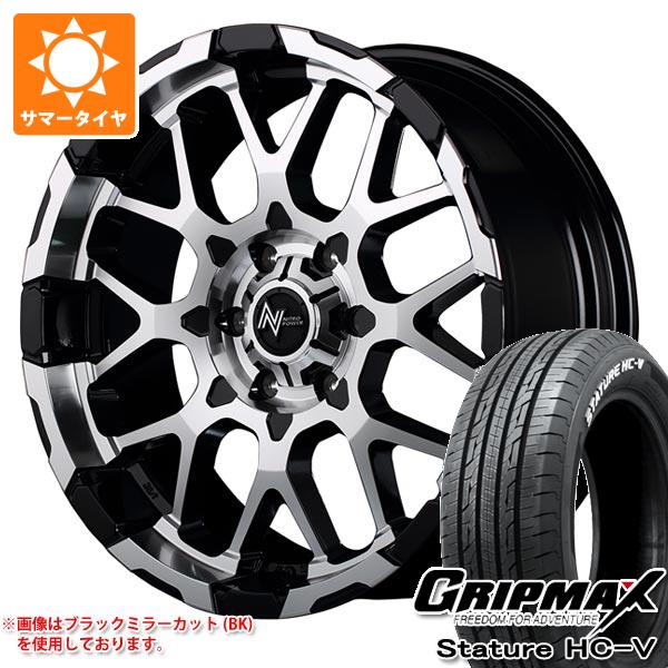 【タイヤ交換対象】ニッサン NV350キャラバン E26用 サマータイヤ グリップマックス スタチャー HC-V 215/65R16C 109/107S ホワイトレター ナイトロパワー M28 バレット 6.5-16 タイヤホイール4本セット