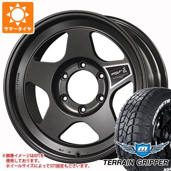 【タイヤ交換対象】ランドクルーザー プラド 150系用 サマータイヤ モンスタ テレーングリッパー 265/65R17 116T XL ホワイトレター ブラッドレー フォージド タクミ 8.0-17 タイヤホイール4本セット