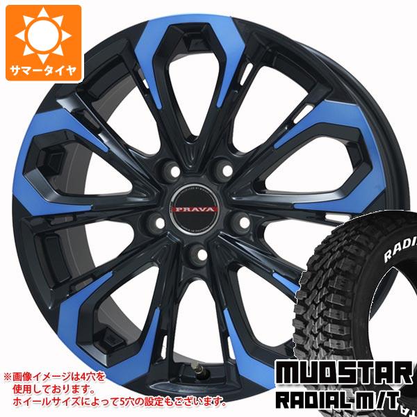 【タイヤ交換対象】サマータイヤ 175/60R16 82H マッドスター ラジアル M/T ホワイトレター レイシーン プラバ 5X 6.0-16 タイヤホイール4本セット