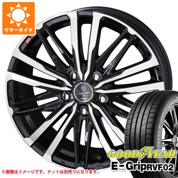 【タイヤ交換対象】サマータイヤ 185/65R15 88H グッドイヤー エフィシエントグリップ RVF02 スマック クレスト 6.0-15 タイヤホイール4本セット