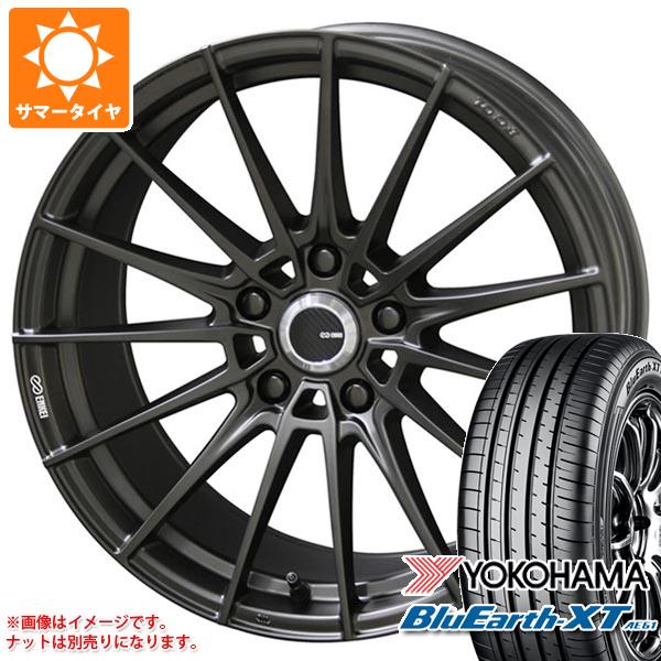 【タイヤ交換対象】サマータイヤ 215/60R17 96H ヨコハマ ブルーアースXT AE61 エンケイ チューニング FC01 7.0-17 タイヤホイール4本セット